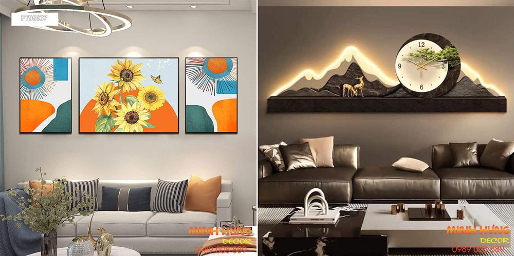So sánh tranh đèn LED và tranh dùng đèn rọi