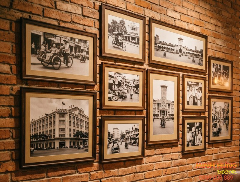 Bộ tranh đen trắng Sài Gòn xưa trang trí