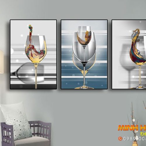 Tranh ly rượu nghệ thuật TGH2534