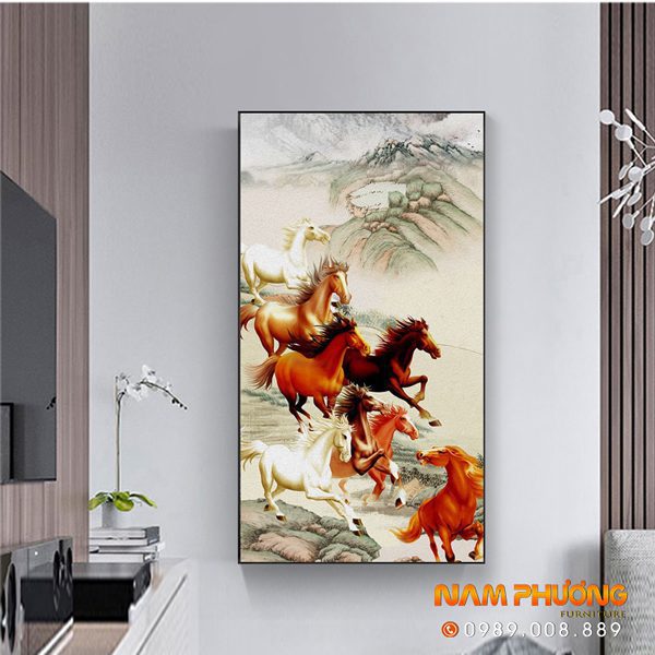 Ý tưởng trang trí độc đáo từ tranh treo tường mã đáo thành công