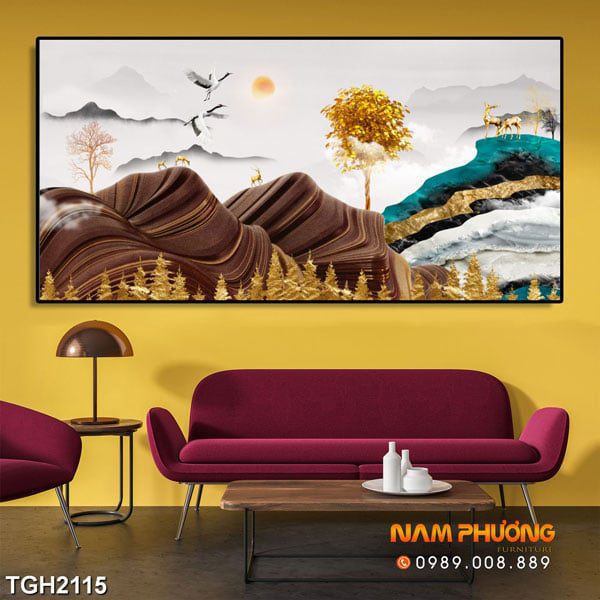 Tạo điểm nhấn ấn tượng từ tranh treo tường phong cảnh