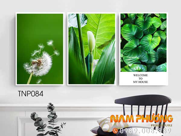 Tranh treo tường phòng khách chủ đề hoa lá