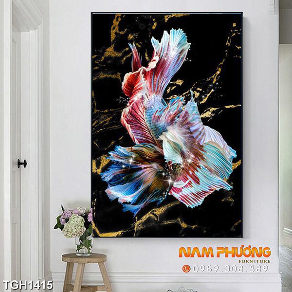 Ý tưởng trang trí phòng khách ấn tượng từ tranh canvas