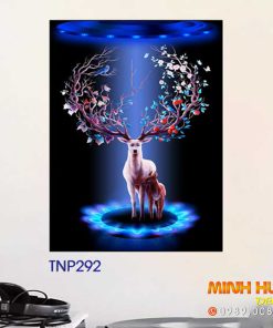 Tranh gạc nai hoa TNP292