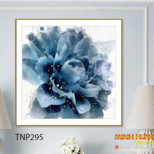 Tranh đóa hoa hồng xanh TNP295