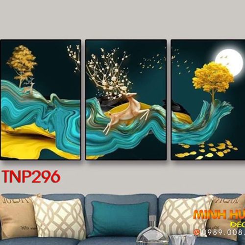 Tranh chú hươu nghệ thuật TNP296