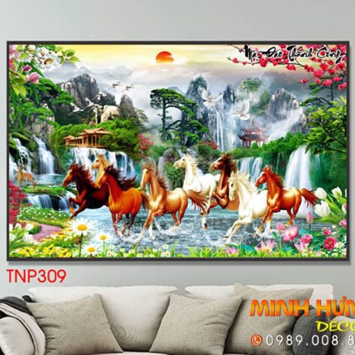 Tranh đàn ngựa TNP309