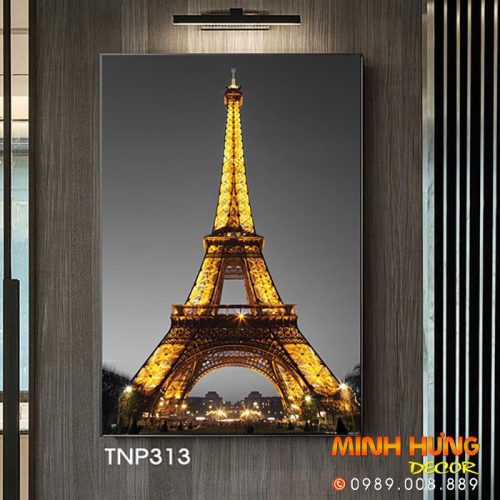 Tranh canvas tháp Eiffel phong cách hiện đại TNP313