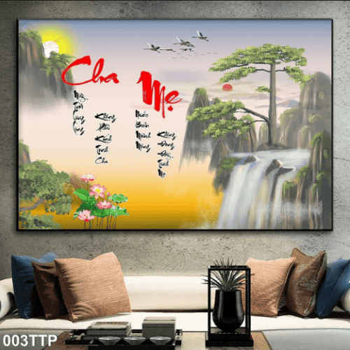Ttanh thư pháp về cha mẹ 003TTP