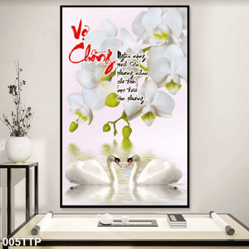 Tranh thư pháp vợ chồng 005TTP