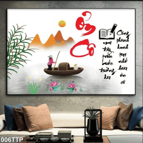 Tranh thư pháp chữ ơn cô 006TTP