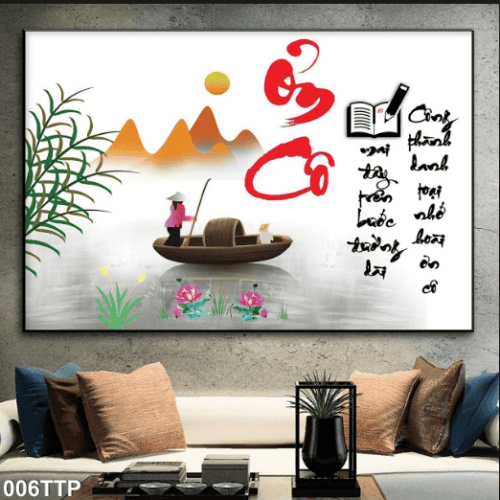 Tranh thư pháp chữ ơn cô 006TTP