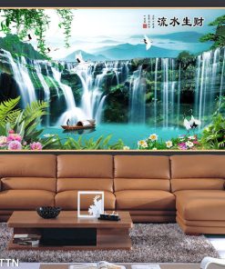 Tranh phong cảnh thác nước hữu tình 016TTN