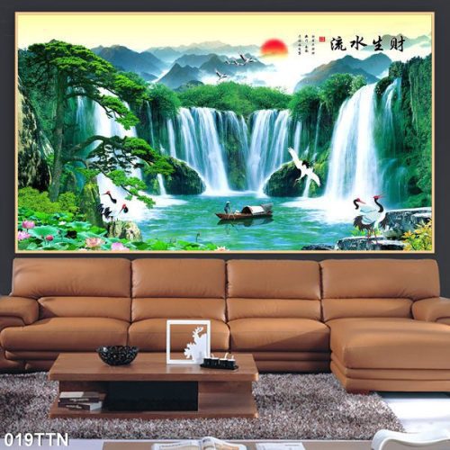 Tranh phong thủy sơn thủy hữu tình 019TTN