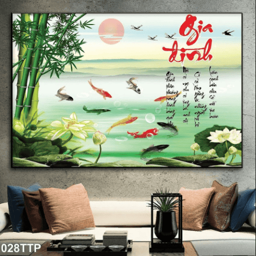Tranh gia đình và đàn cá 028TTP