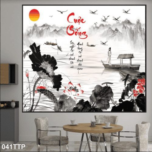 Tranh thư pháp về cuộc sống 041TTP
