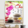 Tranh thư pháp về cha và hoa lan 046TTP