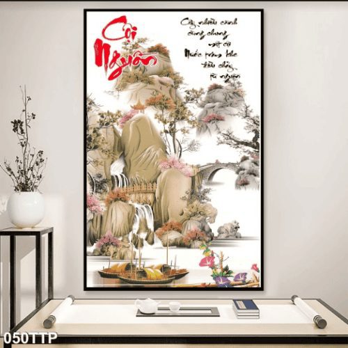 Tranh thư pháp về cội nguồn 050TTP