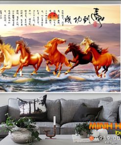 Tranh treo tường mã đáo thành công 3D 077TNBM