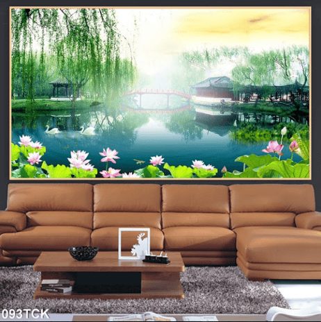 Tranh hoa sen treo tường 093TCK