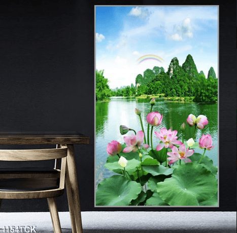 Tranh treo tường hoa sen 1154TCK