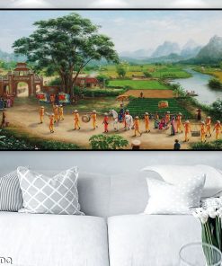 Tranh lễ hội làng quê 117TDQ