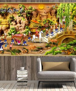 Tranh ngày hội làng quê 119TDQ