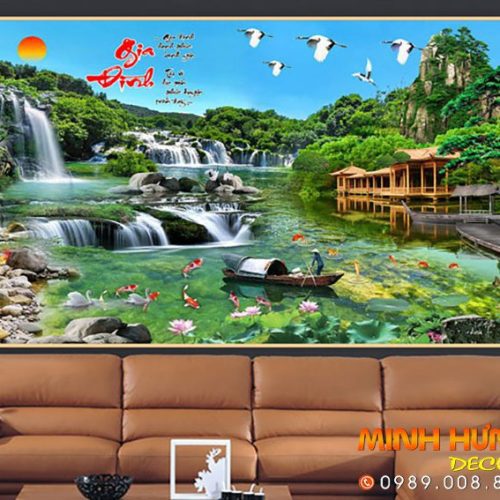 Tranh thác nước và cửu ngư 1278TTN