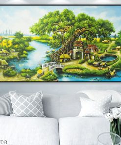 Tranh cầu đẹp làng quê 128TDQ
