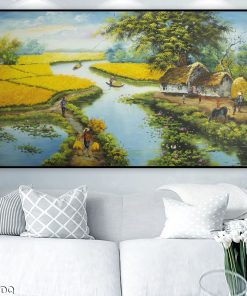 Tranh mùa lúa chín đồng quê 138TDQ