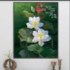 Tranh hoa sen trắng treo tường 1428TCK