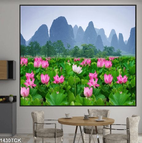 Tranh phong cảnh đầm sen 1430TCK