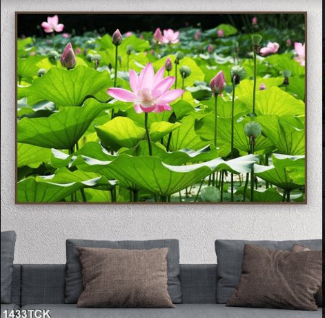 Tranh treo tường đầm sen 1433TCK