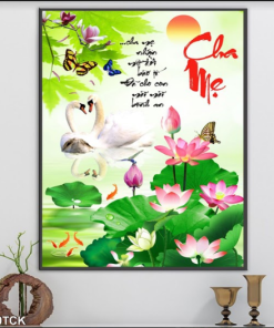 Tranh thư pháp cha mẹ 1490TCK