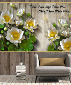 Tranh treo tường hoa sen 3D 1532TCK
