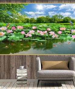 Tranh treo tường hoa sen 1570TCK