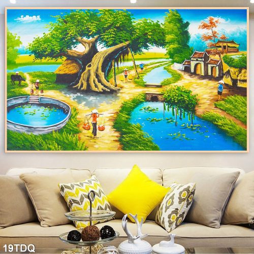 Tranh đồng quê yên bình 19TDQ