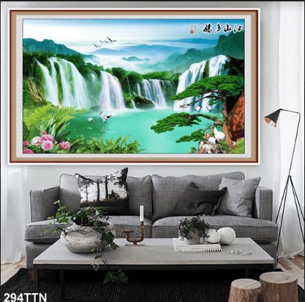Tranh treo tường thác nước đẹp 294TTN