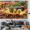 Tranh mã đáo thành công ngựa vàng 360TNBM