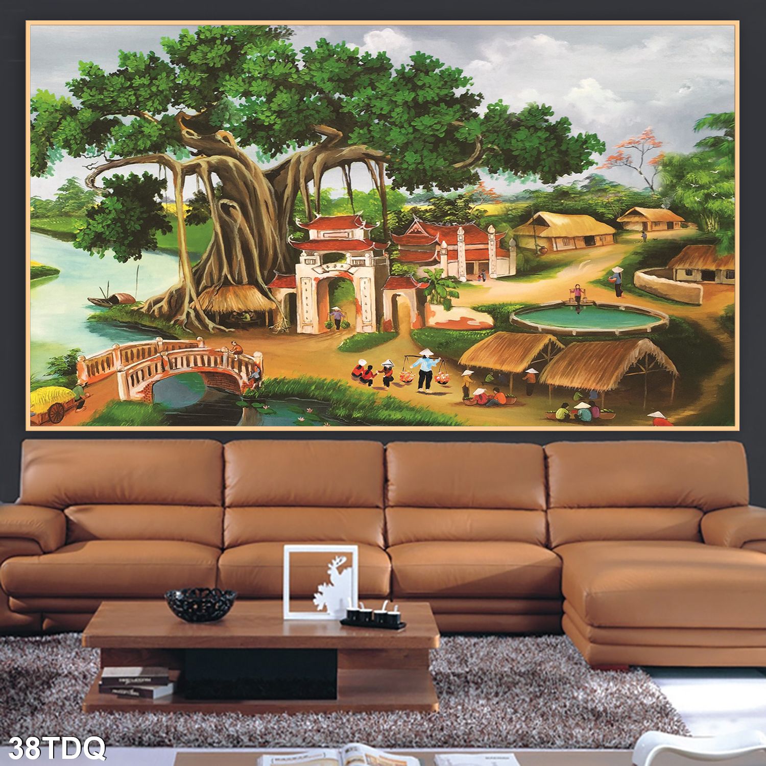 Tranh họp chợ đồng quê 38TDQ