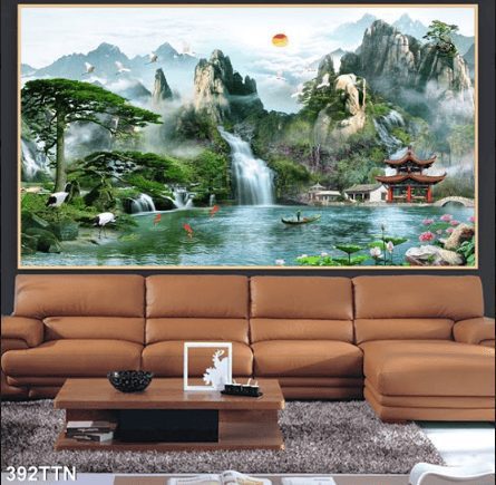 Tranh treo tường lưu thủy sinh tài 392TTN