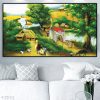 Tranh cảnh đình làng quê tôi 42TDQ
