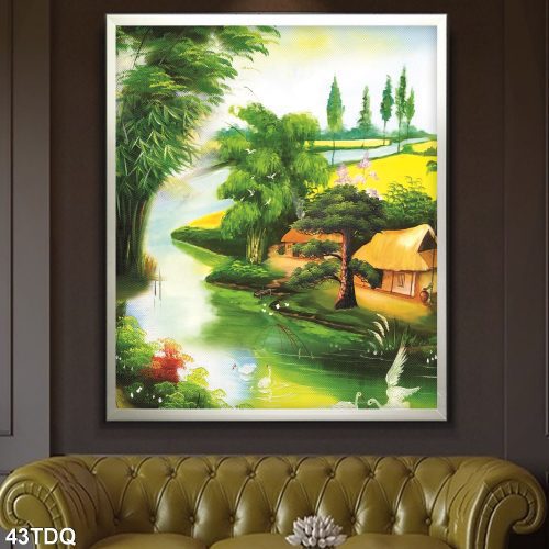 Tranh dòng sông quê hương 43TDQ