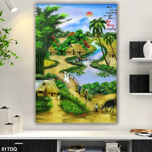 Tranh đường làng quê hương 51TDQ