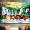 Tranh ngựa chạy và thác nước 565TNBM