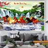 Tranh ngựa chạy dưới thác nước 630TNBM