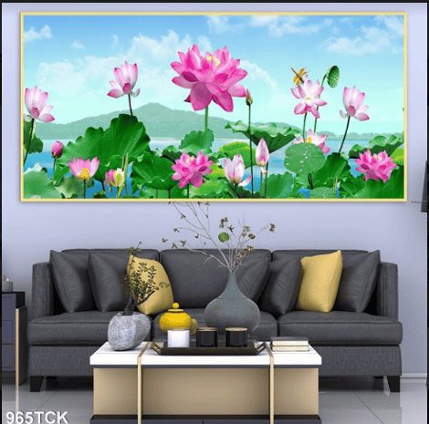 Tranh treo tường hoa sen 965TCK