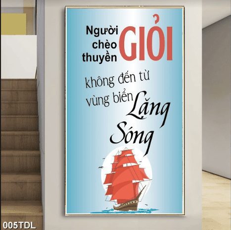 Tranh người chèo thuyền giỏi 005TDL