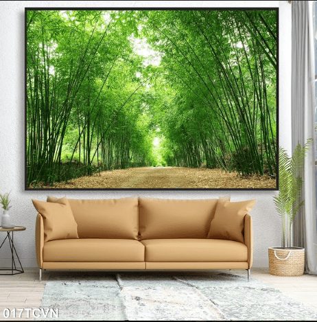 Tranh phong cảnh cây xanh đẹp 017TCVN