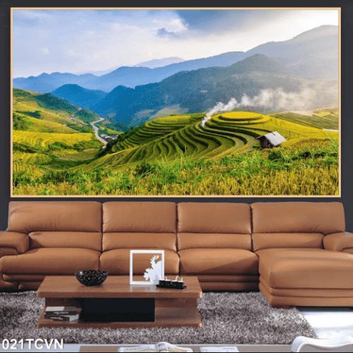 Tranh cảnh đẹp ruộng bậc thang 021TCVN